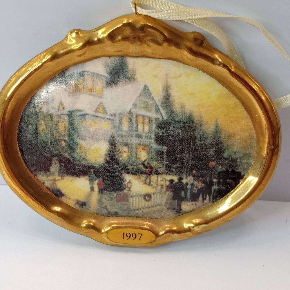 Hallmark Keepsake Ornament 1997 Thomas Kinkade Victorian Christmas 1st Series - Picture 2 of 6